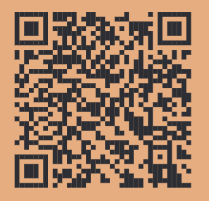 Picture of QR code on orange background
