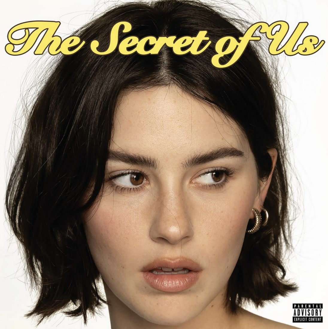 Album cover for The Secret of Us, showing a headshot of Gracie Abrams looking to the side in thought